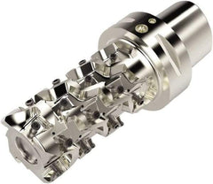 Seco - 50mm Cut Diam, 153mm OAL, Indexable Square Shoulder Helical End Mill - LO.. 12 Inserts, C6 Modular Connection, 90° Lead Angle, Through Coolant, Series Square T4-08 - Industrial Tool & Supply