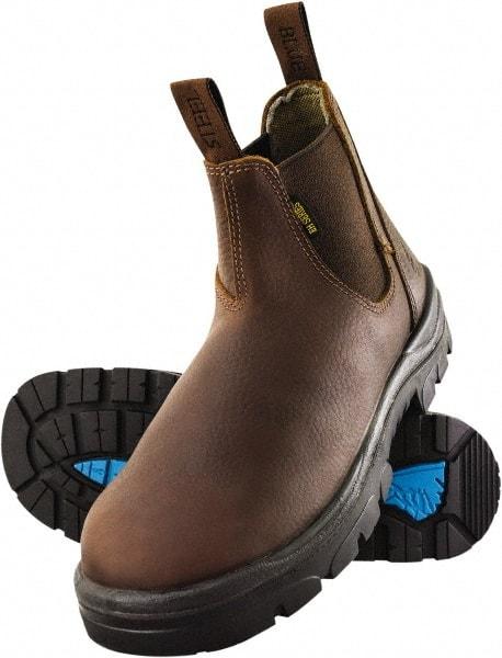 Steel Blue - Men's Size 13 Medium Width Steel Work Boot - Oak, Leather Upper, TPU Outsole, 6" High, Waterproof - Industrial Tool & Supply
