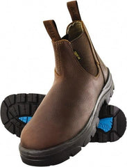 Steel Blue - Men's Size 12 Wide Width Steel Work Boot - Oak, Leather Upper, TPU Outsole, 6" High, Waterproof - Industrial Tool & Supply