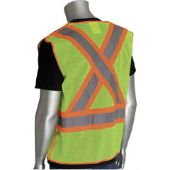 PIP - Size 2XL Lime Mesh Breakaway High Visibility Vest - Industrial Tool & Supply