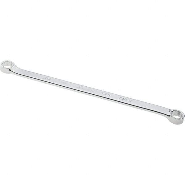 Proto - 11/16" x 3/4" 12 Point Box Wrench - Double End, 1" Head Diam x 1/2" Head Thickness, 14-11/32" OAL, Steel, Polished Finish, 15° Offset - Industrial Tool & Supply