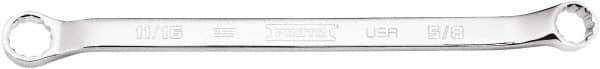 Proto - 5/8" x 11/16" 12 Point Box Wrench - Double End, 1" Head Diam x 29/32" Head Thickness, 10-19/32" OAL, Steel, Polished Finish, 15° Offset - Industrial Tool & Supply