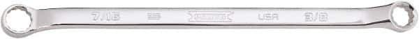 Proto - 3/8" x 7/16" 12 Point Box Wrench - Double End, 21/32" Head Diam x 37/64" Head Thickness, 7-3/4" OAL, Steel, Polished Finish, 15° Offset - Industrial Tool & Supply