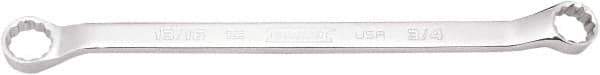 Proto - 3/4" x 13/16" 12 Point Box Wrench - Double End, 1-13/64" Head Diam x 1" Head Thickness, 12-13/64" OAL, Steel, Polished Finish, 15° Offset - Industrial Tool & Supply