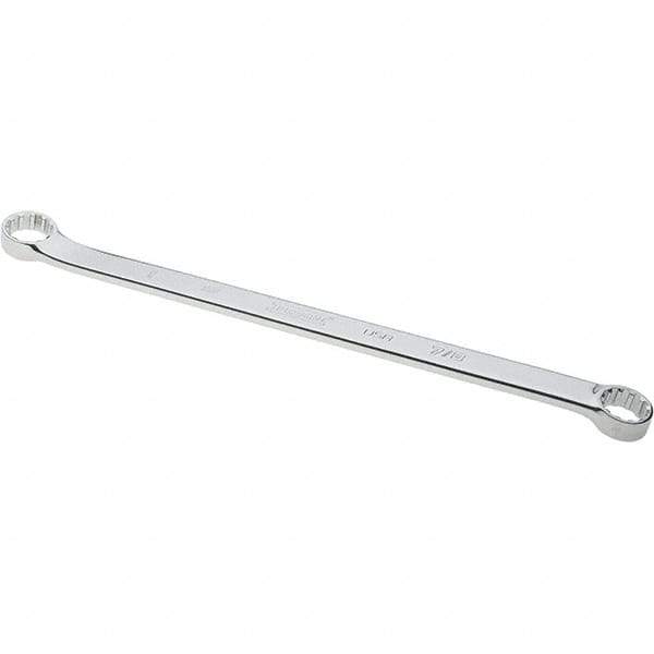 Proto - 7/8" x 1" 12 Point Spline Box Wrench - Double End, 1-17/64" Head Diam x 1-29/64" Head Thickness, 17-3/32" OAL, Steel, Polished Finish, 15° Offset - Industrial Tool & Supply