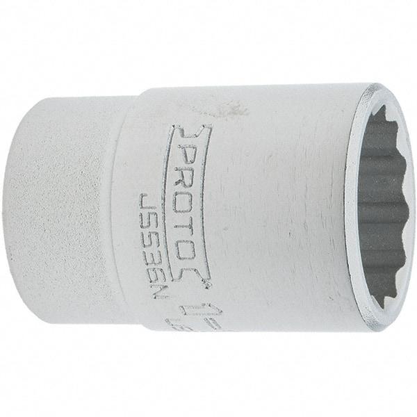 Proto - 1-1/8", 3/4" Drive, Standard Hand Socket - 12 Points, 2.335" OAL, Steel, Full Polish Finish - Industrial Tool & Supply