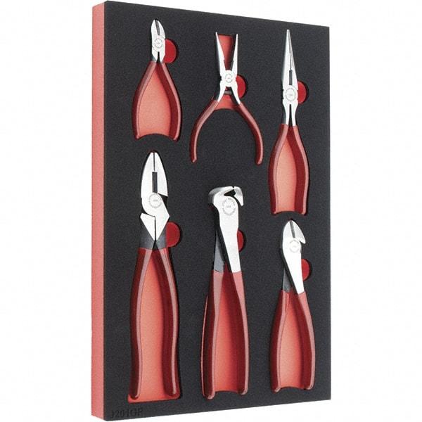 Proto - 6 Piece Crimper/Cutter Cutting Pliers - Comes in 11 x 16 Foam Insert - Industrial Tool & Supply
