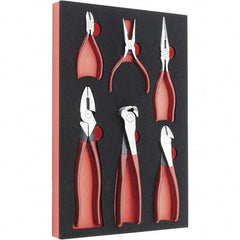 Proto - 6 Piece Crimper/Cutter Cutting Pliers - Comes in 11 x 16 Foam Insert - Industrial Tool & Supply