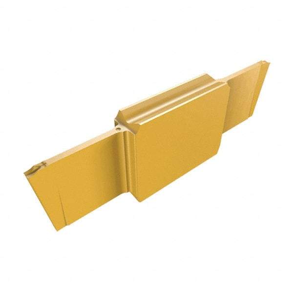 Iscar - BGM1201 J Grade IC1008, 1.2mm Cutting Width Carbide Cutoff Insert - Neutral Lead Angle, 0.1mm Corner Radius, TiAlN/TiN Finish - Industrial Tool & Supply