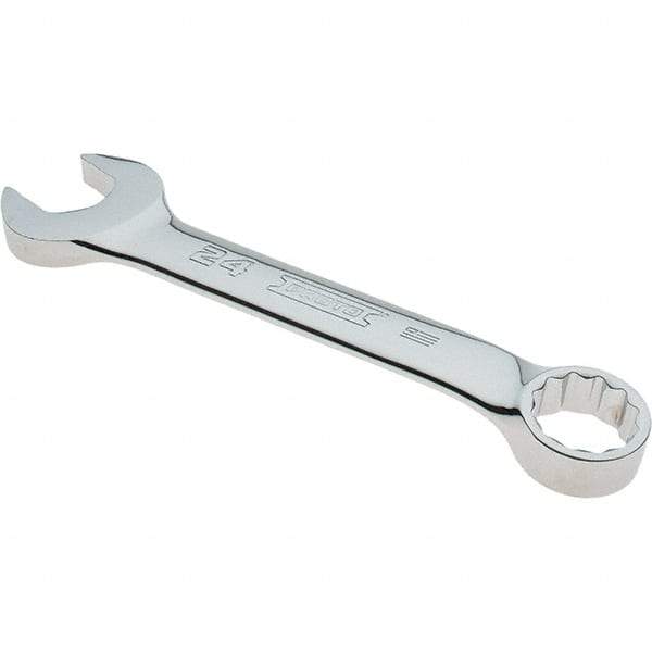 Proto - 24mm 12 Point Combination Wrench - 15° Offset Angle, 8-19/64" OAL, Steel, Full Polish Finish - Industrial Tool & Supply