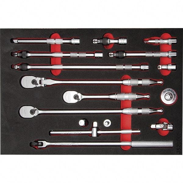 Proto - 16 Piece 3/8" Drive Mechanic's Tool Set - Comes in 11 x 16" Foam Insert - Industrial Tool & Supply