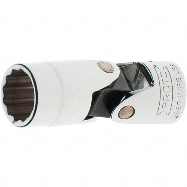 Proto - 3/8" Drive, Standard Hand Socket - 12 Points, 2-3/16" OAL, Steel, Full Polish Finish - Industrial Tool & Supply