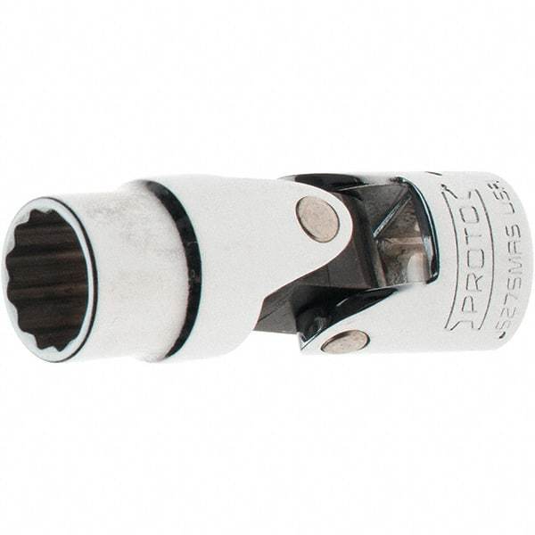 Proto - 3/8" Drive, Standard Hand Socket - 12 Points, 2-1/8" OAL, Steel, Full Polish Finish - Industrial Tool & Supply