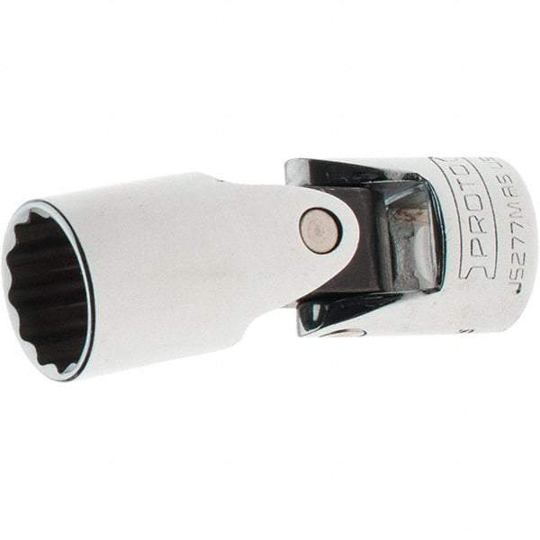 Proto - 3/8" Drive, Standard Hand Socket - 12 Points, 2-1/4" OAL, Steel, Full Polish Finish - Industrial Tool & Supply