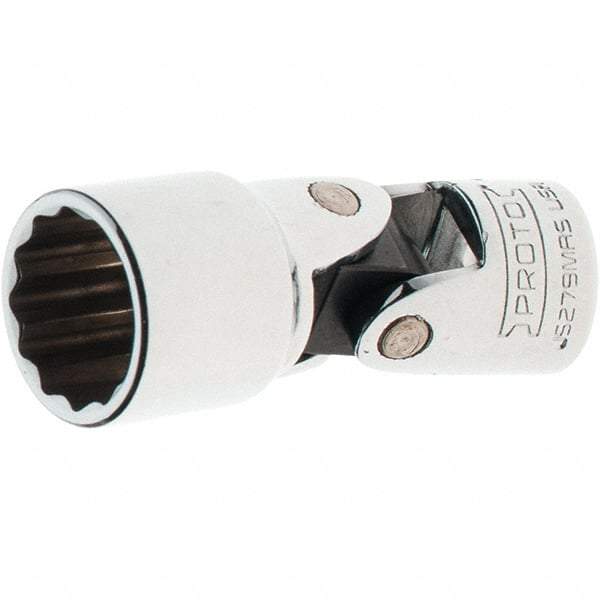 Proto - 3/8" Drive, Standard Hand Socket - 12 Points, 2-1/4" OAL, Steel, Full Polish Finish - Industrial Tool & Supply