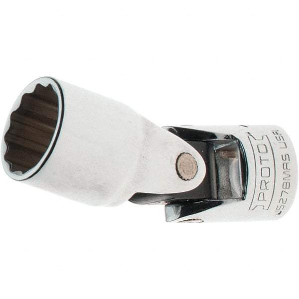 Proto - 3/8" Drive, Standard Hand Socket - 12 Points, 2-1/4" OAL, Steel, Full Polish Finish - Industrial Tool & Supply