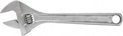 Proto - 1-1/8" Jaw Capacity, 8" Standard Adjustable Wrench - Steel, Polished Finish, 8" OAL - Industrial Tool & Supply