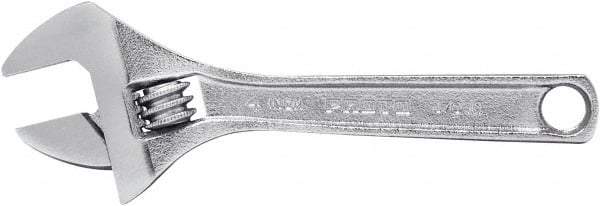 Proto - 1/2" Jaw Capacity, 4" Standard Adjustable Wrench - Steel, Polished Finish, 4" OAL - Industrial Tool & Supply