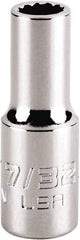 Proto - 7/32", 1/4" Drive, Standard Hand Socket - 12 Points, 1-15/64" OAL, Steel, Chrome Finish - Industrial Tool & Supply