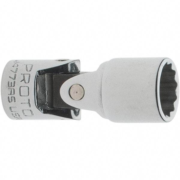 Proto - 3/8", 1/4" Drive, Standard Hand Socket - 12 Points, 1-1/2" OAL, Steel, Chrome Finish - Industrial Tool & Supply