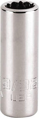 Proto - 9/32", 1/4" Drive, Standard Hand Socket - 12 Points, 1-15/64" OAL, Steel, Chrome Finish - Industrial Tool & Supply