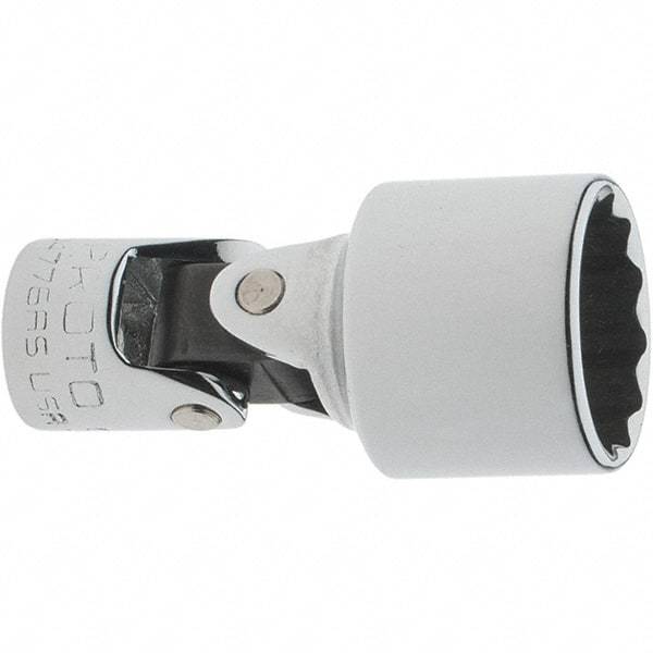 Proto - 9/16", 1/4" Drive, Standard Hand Socket - 12 Points, 1-3/4" OAL, Steel, Chrome Finish - Industrial Tool & Supply