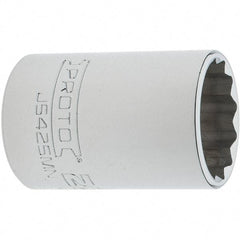Proto - 1/2" Drive, Standard Hand Socket - 12 Points, 1-59/64" OAL, Steel, Chrome Finish - Industrial Tool & Supply