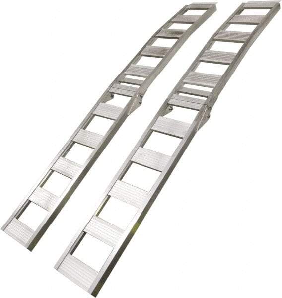 Erickson Manufacturing - 90" Long x 12" Wide, 1,500 Lb Capacity, Foldable Arched Truck Ramp - Aluminum, For All Vehicles - Industrial Tool & Supply