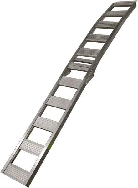 Erickson Manufacturing - 90" Long x 12" Wide, 750 Lb Capacity, Foldable Arched Truck Ramp - Aluminum, For All Vehicles - Industrial Tool & Supply