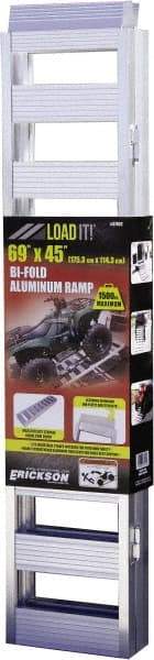 Erickson Manufacturing - 69" Long x 45" Wide, 1,500 Lb Capacity, Foldable Truck Ramp - Aluminum, For All Vehicles - Industrial Tool & Supply