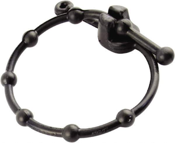 Erickson Manufacturing - 14" Long Black Rubber Reusable Cable Tie - 10 Lb Tensile Strength, 3mm Thick, 5" Max Bundle Diam - Industrial Tool & Supply