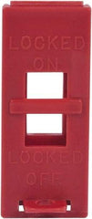 NMC - Polypropylene Wall Switch Lockout - 1/2" Lockout Length, 3-1/2" Lockout Thickness, 1-1/2" Lockout Width, 1 Padlock, English - Industrial Tool & Supply