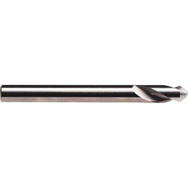 Emuge - 1/2" Body Diam, 90°, 3" OAL, Solid Carbide Spotting Drill - Industrial Tool & Supply