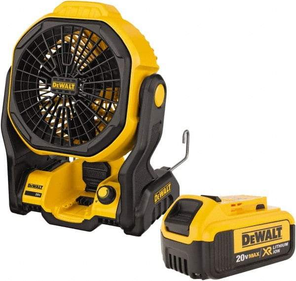 DeWALT - 7" Blade, 500 Max CFM, Cordless Fan - 20 Volts, 3 Speed - Industrial Tool & Supply