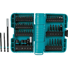Makita - Power Bit, Insert Bit & Nut Driver Set - 1/4 to 3/8" Hex, #2, 1/4", 3/8" Drive, Phillips, Slotted, Torx, Square Point - Industrial Tool & Supply