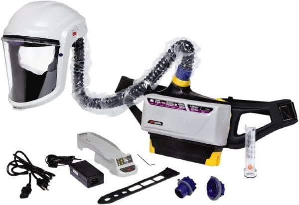 3M - Ratchet Adjustable 6-Point Suspension PAPR System - Hard Hat Headgear, Face Shield, Use for Powder Coating, Spray Painting & Painting - Industrial Tool & Supply