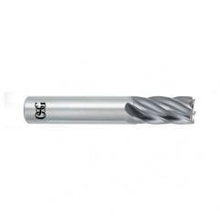 22mm Dia. x 102mm Overall Length 6-Flute Square End Solid Carbide SE End Mill-Round Shank-Center Cutting-Uncoated - Industrial Tool & Supply