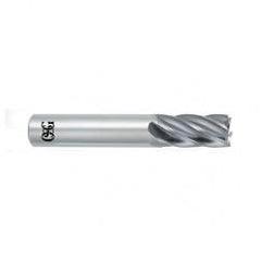 9/16 Dia. x 3-1/2 Overall Length 6-Flute Square End Solid Carbide SE End Mill-Round Shank-Center Cutting-Uncoated - Industrial Tool & Supply