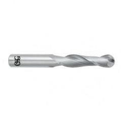 8mm Dia. - 76mm OAL - TiAlN CBD - Ball End SE EM - 2 FL - Industrial Tool & Supply