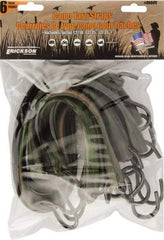 Erickson Manufacturing - Tarp Strap with S Hook - 10, 15, 21" OAL, Camouflage Green - Industrial Tool & Supply