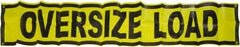 Erickson Manufacturing - Vinyl Oversized Load Banner - 18" Wide x 84" Long, Yellow & Black, For Use with Trucks - Industrial Tool & Supply