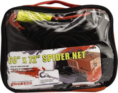Erickson Manufacturing - Rubber Cargo Net - 72" Wide x 60" Long, Black, For Use with Pick Ups - Industrial Tool & Supply