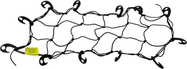 Erickson Manufacturing - Rubber Cargo Net - 30" Wide x 15" Long, Black, For Use with ATV's - Industrial Tool & Supply