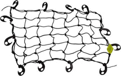 Erickson Manufacturing - Rubber Cargo Net - 28" Wide x 28" Long, Black, For Use with ATV's - Industrial Tool & Supply