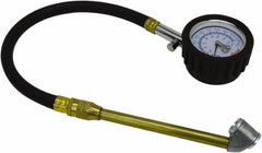 Milton - 0 to 160 psi Dial Dual Head Tire Pressure Gauge - 12' Hose Length, 5 psi Resolution - Industrial Tool & Supply