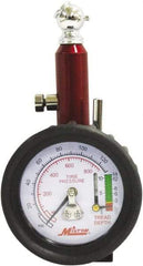 Milton - 0 to 120 psi Dial Ball Tire Pressure Gauge - 2 psi Resolution - Industrial Tool & Supply