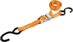 Erickson Manufacturing - 6' Long x 1" Wide, 2,000 Lb Basket Capacity, Polyester & Steel Web Sling - Orange - Industrial Tool & Supply