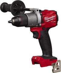 Milwaukee Tool - 18 Volt 1/2" Chuck Pistol Grip Handle Cordless Drill - 0-550 & 0-2000 RPM, Single-Sleeve Ratcheting Chuck, Reversible, Lithium-Ion Batteries Not Included - Industrial Tool & Supply