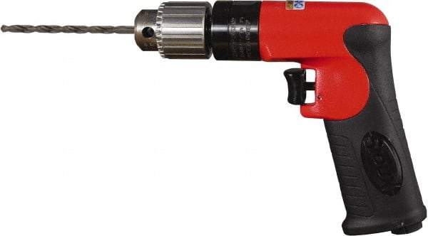 Sioux Tools - 1/4" Keyed Chuck - Pistol Grip Handle, 2,600 RPM, 12 LPS, 0.5 hp, 90 psi - Industrial Tool & Supply