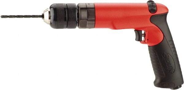 Sioux Tools - 3/8" Reversible Keyless Chuck - Pistol Grip Handle, 4,000 RPM, 14 LPS, 1 hp, 90 psi - Industrial Tool & Supply